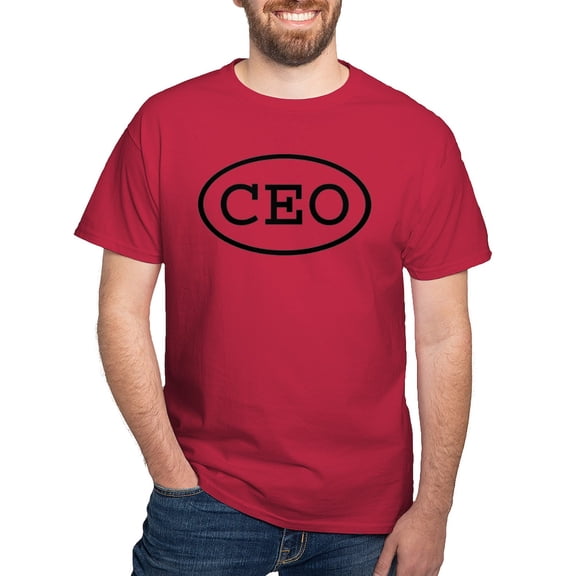 CafePress - CEO Oval Dark T Shirt - Men's Classic Graphic Cotton T-Shirt