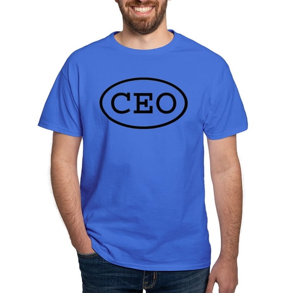 CafePress - CEO Oval Dark T Shirt - Men's Classic Graphic Cotton T-Shirt