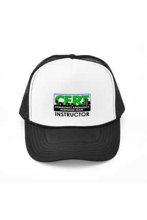 - CERT Instructor - Adjustable Unisex Printed Trucker Hat with Mesh Back
