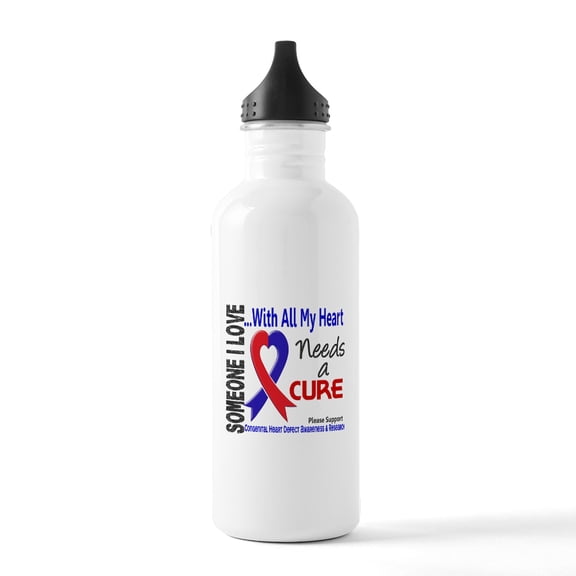 CafePress - CHD Needs A Cure 3 Stainless Water Bottle 1 - Stainless Steel Water Bottle, Sports Bottle, 1.0L