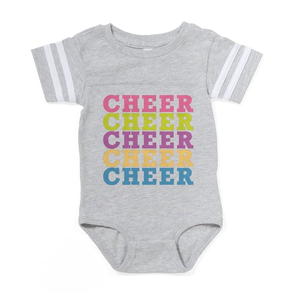 CafePress - CHEERX5 - Cute Infant Baby Football Bodysuit