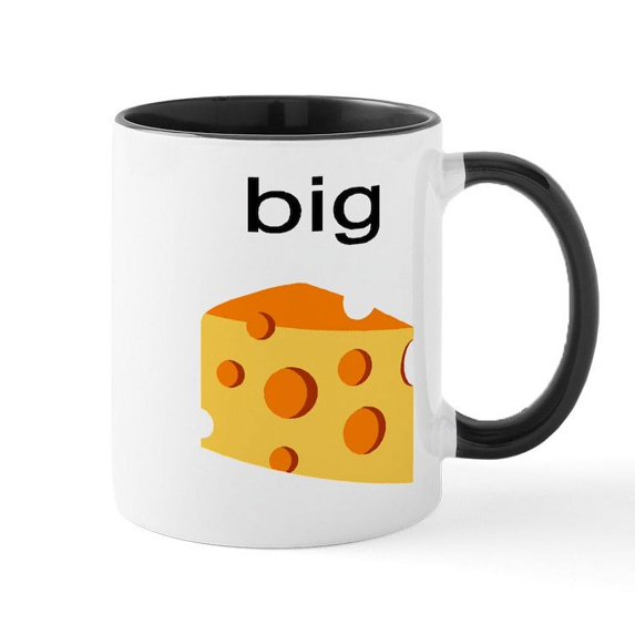 CafePress - CHEESE Mug - 11 oz Ceramic Mug - Novelty Coffee Tea Cup