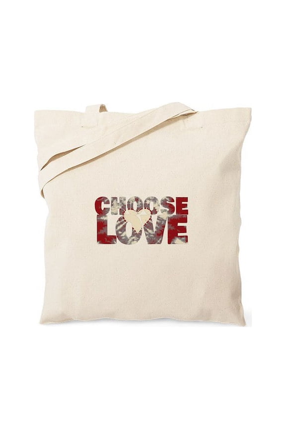 - CHOOSE LOVE Tote Bag - Unisex Canvas Tote Bag, Beige, 1-Piece