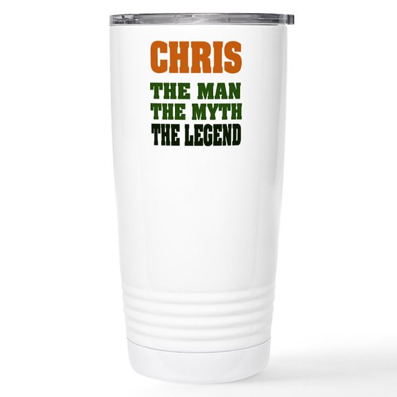 CafePress - CHRIS The Legend Stainless Steel Travel Mug - Insulated Stainless Steel Travel Tumbler 20 oz.