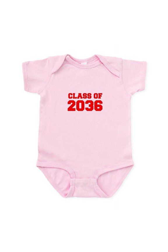 - CLASS OF 2036 Fre Red 300 Body Suit - Baby Light Bodysuit, Size Newborn - 24 Months