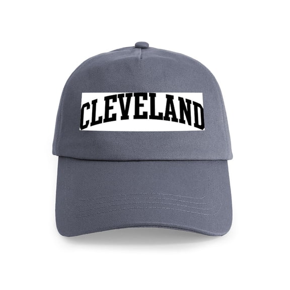 CafePress - CLEVELAND (Curve Black) Cap - Adjustable 100% Brushed Unisex Casual Cotton Baseball Cap, Beige, 1