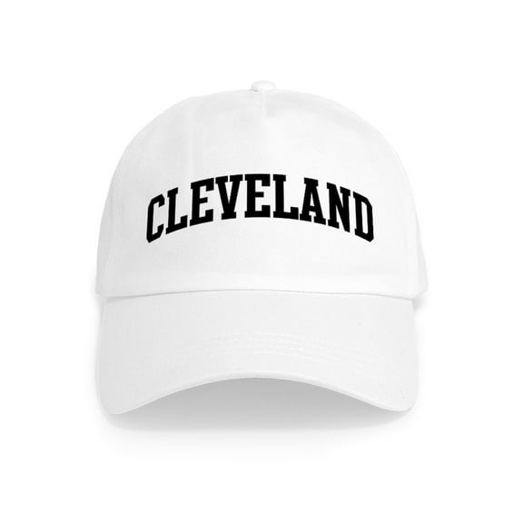 CafePress - CLEVELAND (Curve Black) Cap - Adjustable 100% Brushed Unisex Casual Cotton Baseball Cap, Beige, 1
