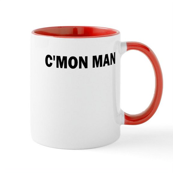 CafePress - CMON MAN Mugs - 11 oz Ceramic Mug - Novelty Coffee Tea Cup
