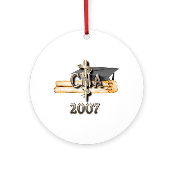 CafePress - CNA Grad 2007 - Round Wood Ornament 4"