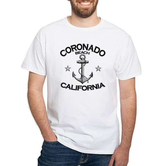 CafePress - CORONADO BEACH CALIFORNIA Copy White T Shirt - Men's White Classic Cotton T-Shirts