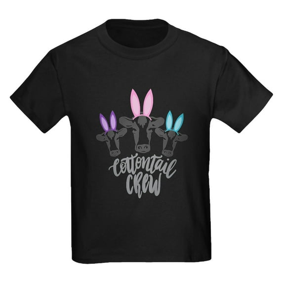 CafePress - COTTONTAIL CREW T Shirt - Dark T-Shirt Kids XS-XL