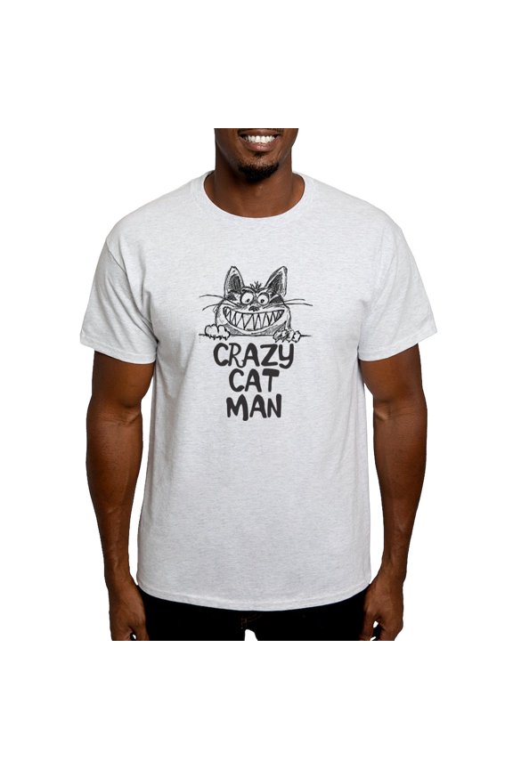 - CRAZY CAT MAN T Shirt - Men's Classic Graphic T-Shirt