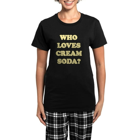 CafePress - CREAMSODA Women's Dark Pajamas - Women's Short Sleeve Print T-Shirt and Pants Dark Cotton Pajama Set
