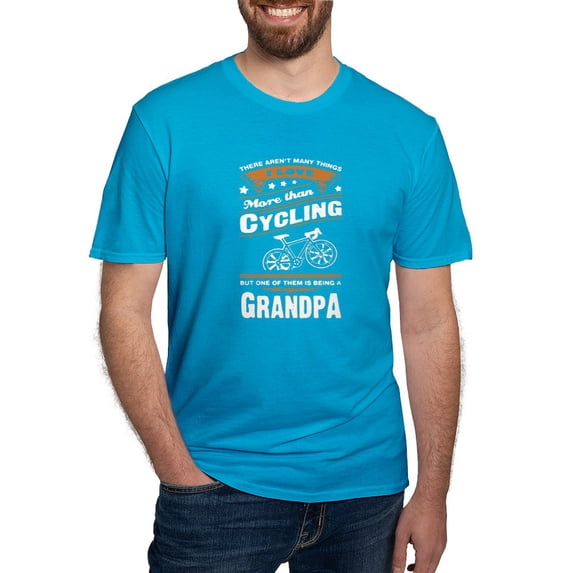 CafePress - CYCLING GRANDPA Men's Classic T Shirt - Men's Fitted T-Shirt