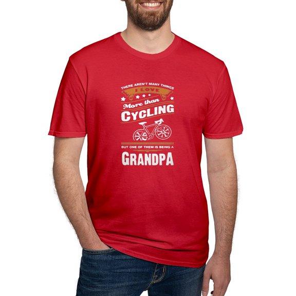 CafePress - CYCLING GRANDPA Men's Classic T Shirt - Men's Fitted T-Shirt