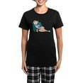 thumbnail image 1 of CafePress - Cabin Cottage Mountain Chic Pin Up Girl Pajamas - Women's Short Sleeve Print T-Shirt and Pants Dark Cotton Pajama Set, 1 of 7