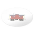 thumbnail image 1 of CafePress - Caboose Sticker - Sticker (Oval), 1 of 1
