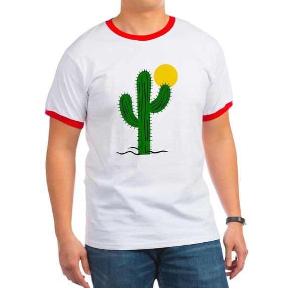 CafePress - Cactus116 Ringer T - 100% Cotton Ringed T-Shirt