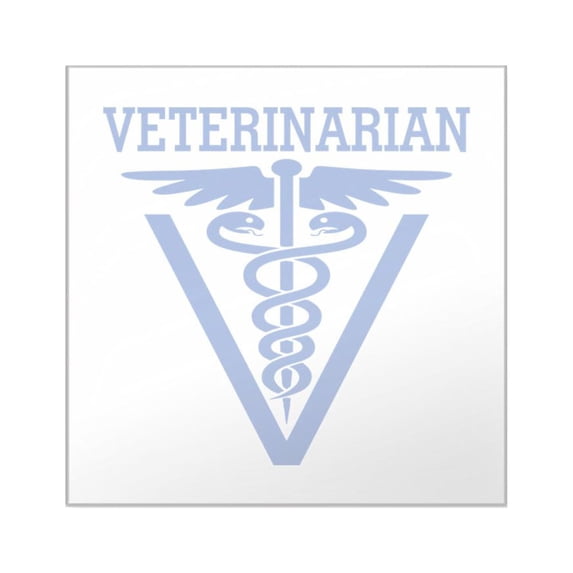 CafePress - Caduceus VET (Veterinarian) Sticker - Square Sticker 3" x 3"
