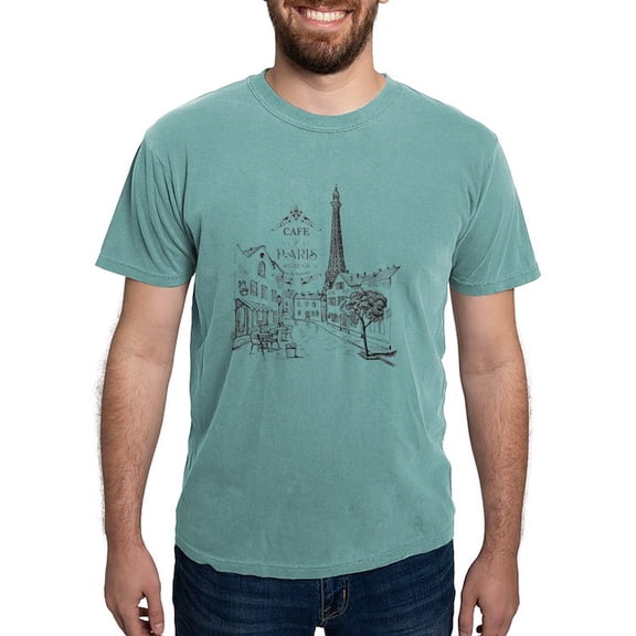 CafePress - Cafe Paris T Shirt - Mens Comfort Colors Shirt