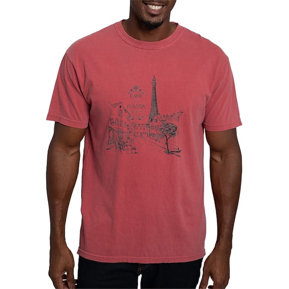 CafePress - Cafe Paris T Shirt - Mens Comfort Colors Shirt