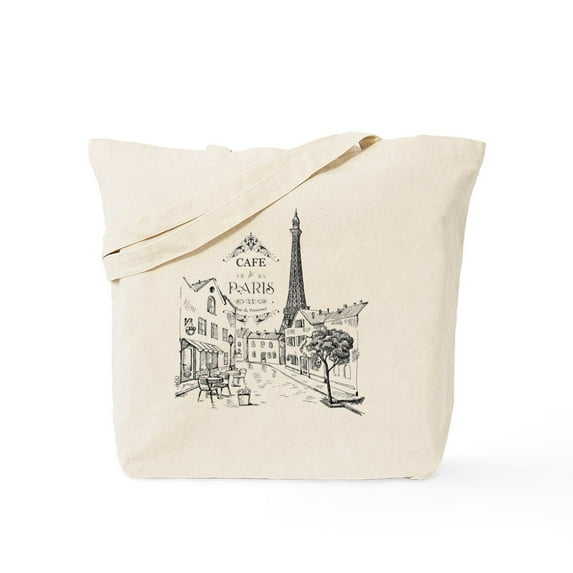 CafePress - Cafe Paris Tote Bag - Unisex Canvas Tote Bag, Beige, 1-Piece