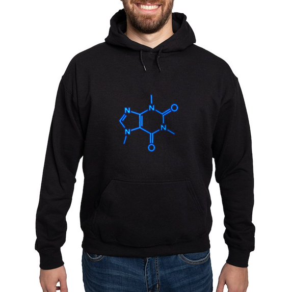 CafePress - Caffeine Molecule Hoodie (Dark) - Pullover Hoodie, Classic, Comfortable Hooded Sweatshirt