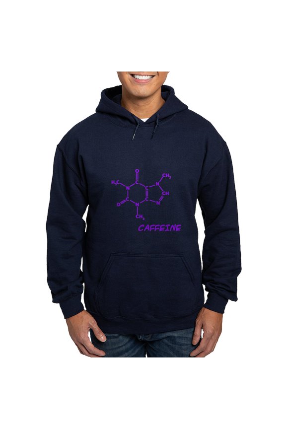 - Caffeine Molecule Hoodie - Pullover Hoodie, Classic, Comfortable Hooded Sweatshirt