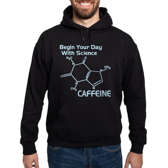CafePress - Caffeine Molecule Hoodie - Pullover Hoodie, Classic, Comfortable Hooded Sweatshirt