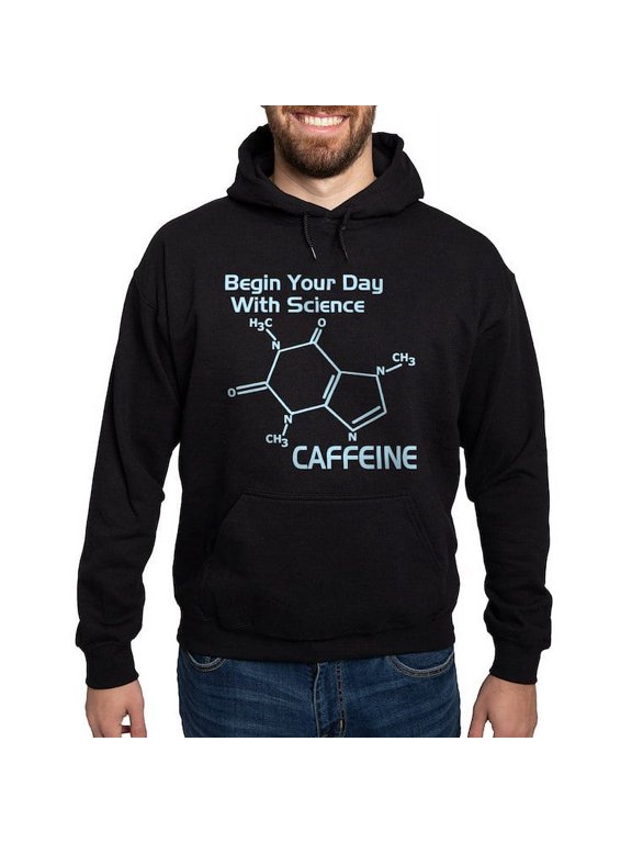 - Caffeine Molecule Hoodie - Pullover Hoodie, Classic, Comfortable Hooded Sweatshirt