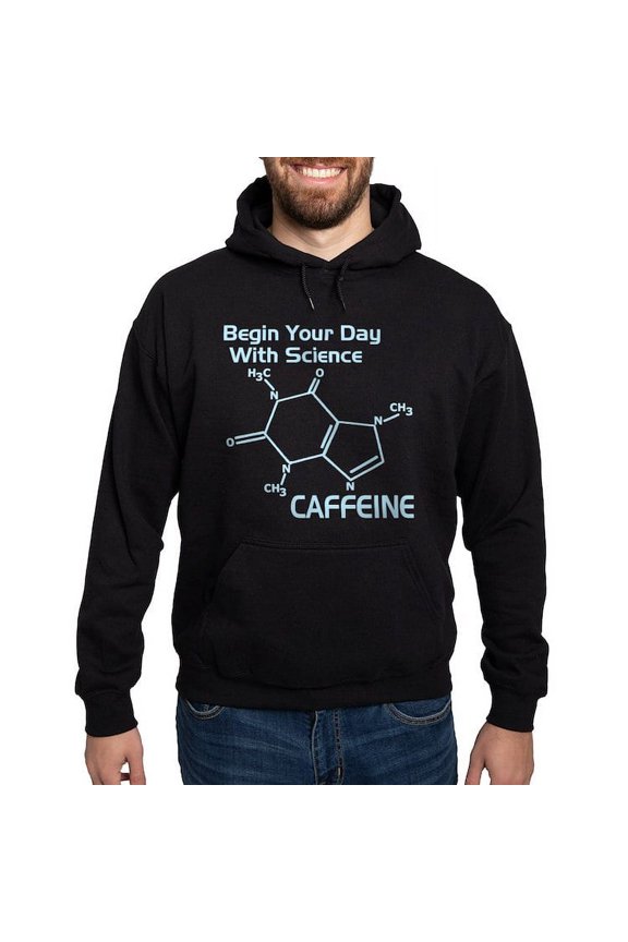 - Caffeine Molecule Hoodie - Pullover Hoodie, Classic, Comfortable Hooded Sweatshirt