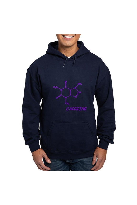 - Caffeine Molecule Hoodie - Pullover Hoodie, Classic, Comfortable Hooded Sweatshirt