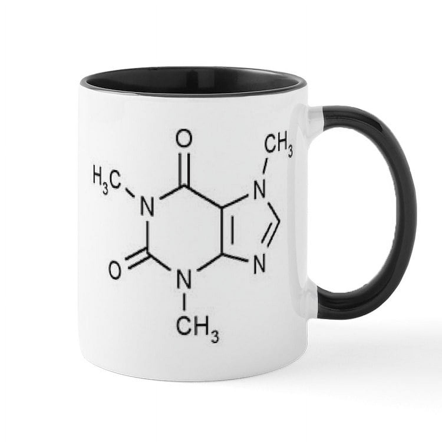 CafePress - Caffeine Molecule Mug - 11 oz Ceramic Mug - Novelty Coffee ...
