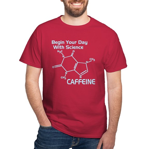 CafePress - Caffeine Molecule T Shirt - Men's Classic Graphic Cotton T-Shirt