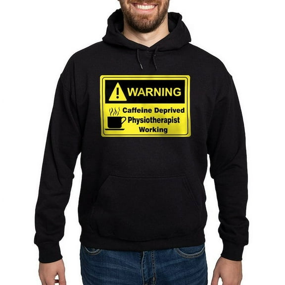 CafePress - Caffeine Warning Physiotherapist Hoodie (Dark) - Pullover Hoodie, Classic, Comfortable Hooded Sweatshirt
