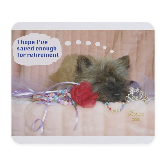 CafePress - Cairn Terrier Finance Mousepad - Non-slip Rubber Mousepad, Gaming Mouse Pad