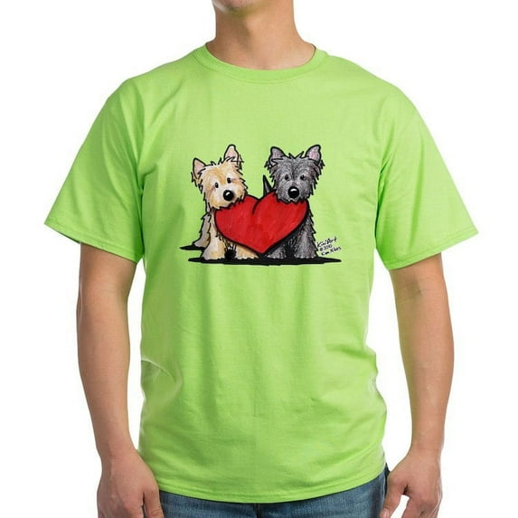 CafePress - Cairn Terrier Heartfelt Duo Light T Shirt - Light T-Shirt - CP
