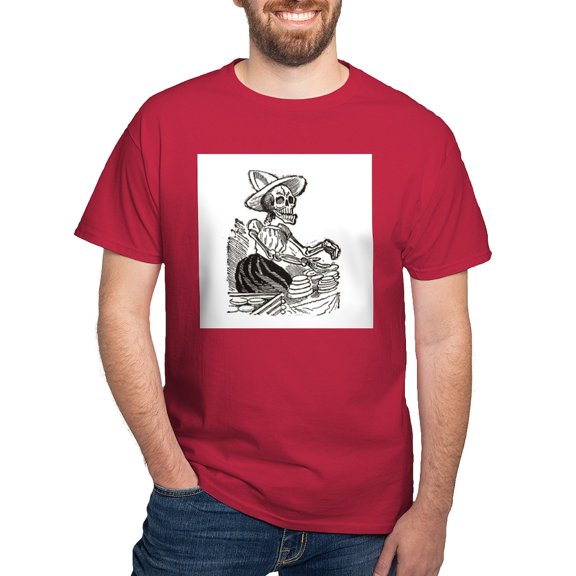 CafePress - Calavera In The Kitchen Black T Shirt - Men's Classic Graphic Cotton T-Shirt