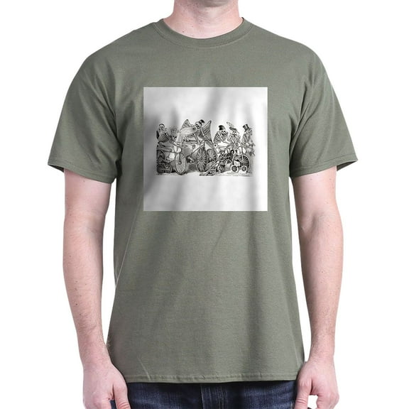 CafePress - Calaveras On Wheels Black T Shirt - Men's Classic Graphic Cotton T-Shirt