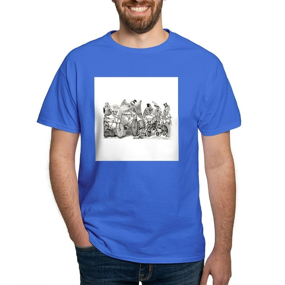 CafePress - Calaveras On Wheels Black T Shirt - Men's Classic Graphic Cotton T-Shirt