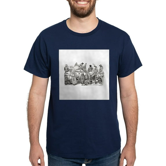 CafePress - Calaveras On Wheels Black T Shirt - Men's Classic Graphic Cotton T-Shirt