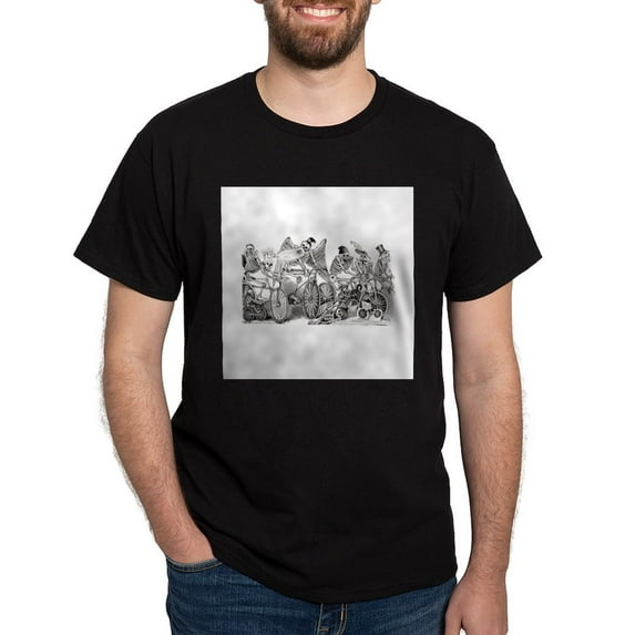 CafePress - Calaveras On Wheels Black T Shirt - Men's Classic Graphic Cotton T-Shirt