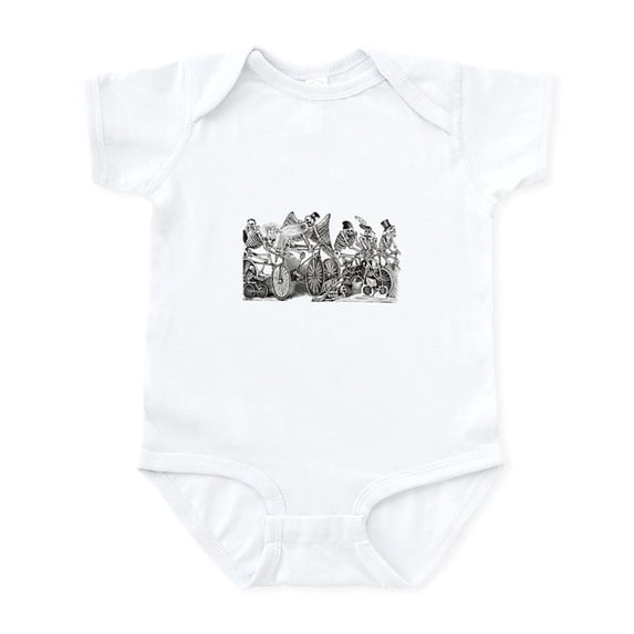 CafePress - Calaveras On Wheels Infant Creeper - Baby Light Bodysuit, Size Newborn - 24 Months