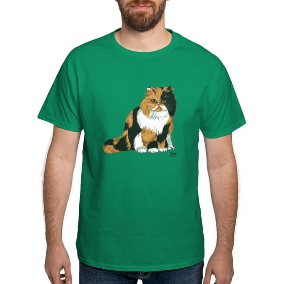 CafePress - Calico Persian Dark T Shirt - Men's Classic Graphic Cotton T-Shirt