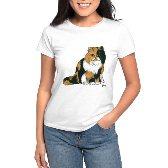CafePress - Calico Persian T Shirt - Women's Classic T-Shirt