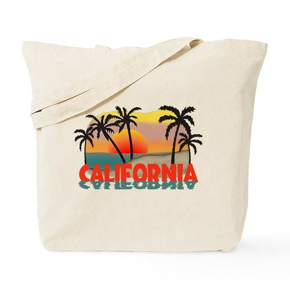CafePress - California Beaches Sunset Tote Bag - Unisex Canvas Tote Bag, Beige, 1-Piece