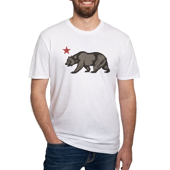 CafePress - California Bear With Star Fitted T Shirt - Fitted T-Shirt, Vintage Fit Soft Cotton Tee