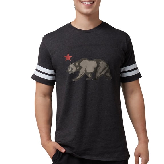 CafePress - California Bear With Star T Shirt - Mens Football Shirt