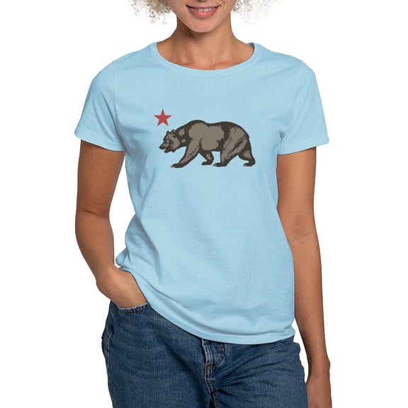 CafePress - California Bear With Star Women's Light T Shirt - Women's Classic T-Shirt