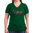 thumbnail image 1 of CafePress - California Bear With Star Women's V Neck Dark T Sh - Women's V-Neck Dark T-Shirt, 1 of 1